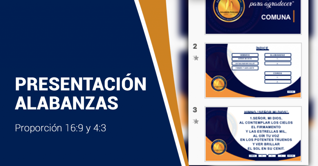 Presentación alabanzas en proporción 16:9 y 4:3 – Unión de 